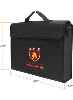 Generic Fireproof Money Document Bag Black  - Image 2