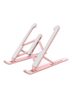 Generic Foldable 6-Angle Adjustable Laptop Stand Pink  - Image 1
