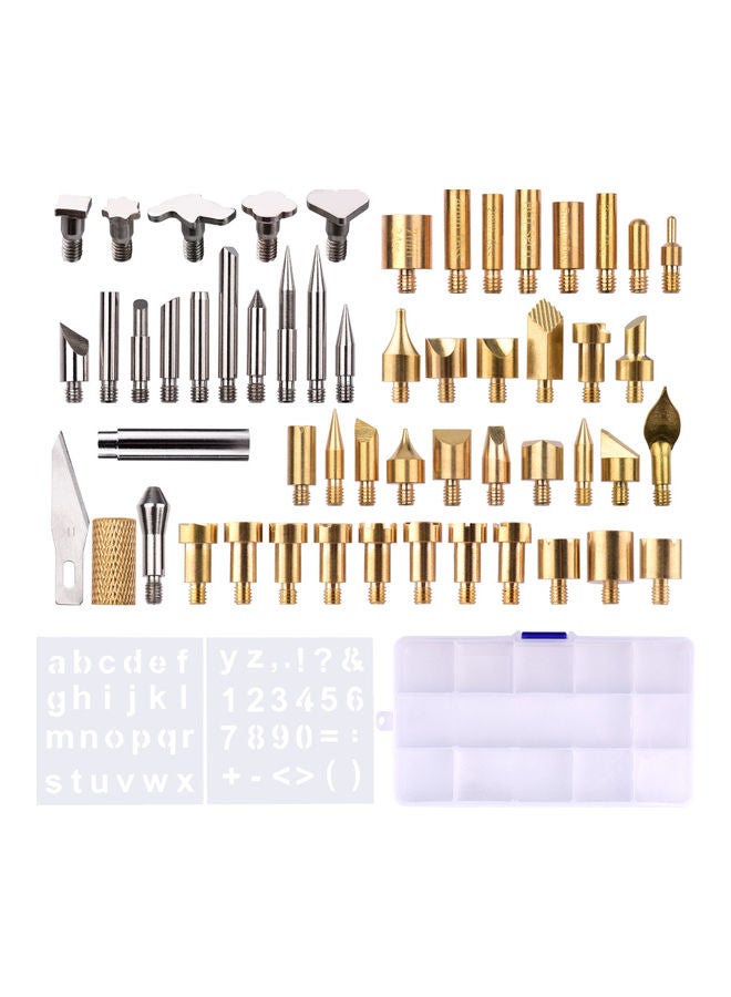 57-Piece Wood Burning Pen Tips Set Multicolour - Image 1