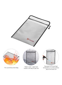 Generic Silicone Coated Fire Resistant File Pouch Silver  - Image 1