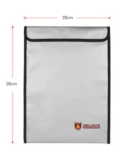 Generic Silicone Coated Fire Resistant File Pouch Silver  - Image 2