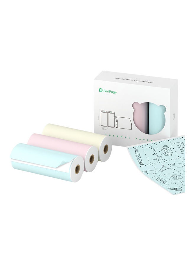 PeriPage Pack Of 3 Self-Adhesive Thermal Paper Multicolour  - Image 5