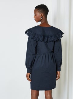 Y.A.S Popelin Puffed Sleeve Dress Sky Captain  - Image 2