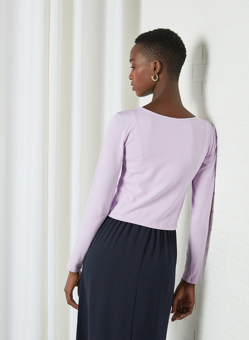 ONLY - Basic Scoop Neck Top Orchid Bloom - Image 1