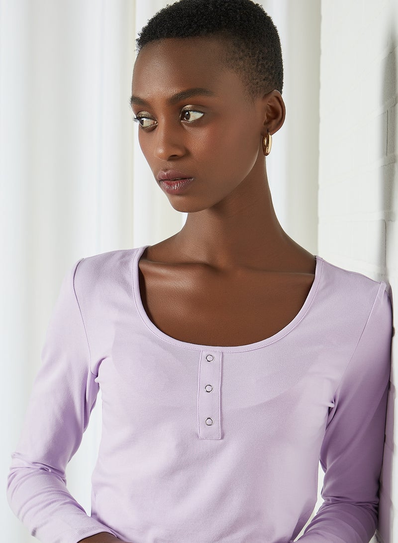 ONLY - Basic Scoop Neck Top Orchid Bloom - Image 1