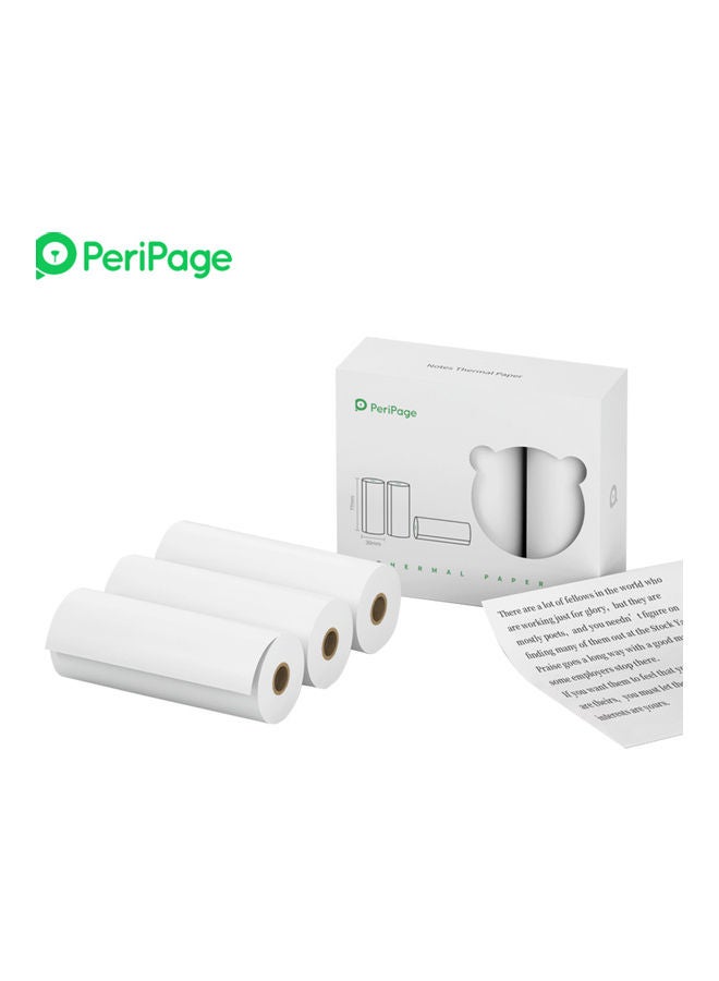 PeriPage Pack Of 3 Thermal Paper White  - Image 1
