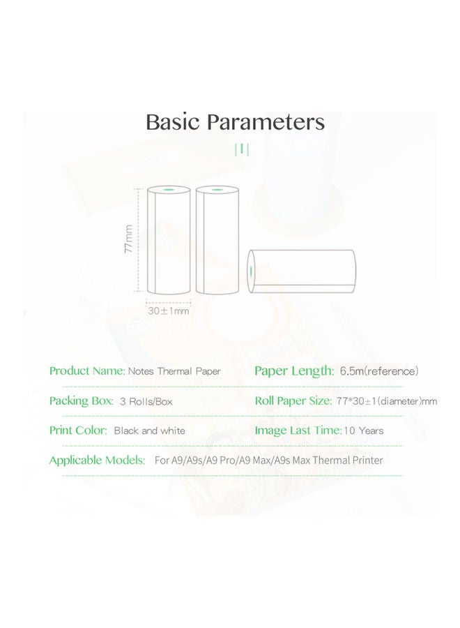 PeriPage Pack Of 3 Thermal Paper White  - Image 5