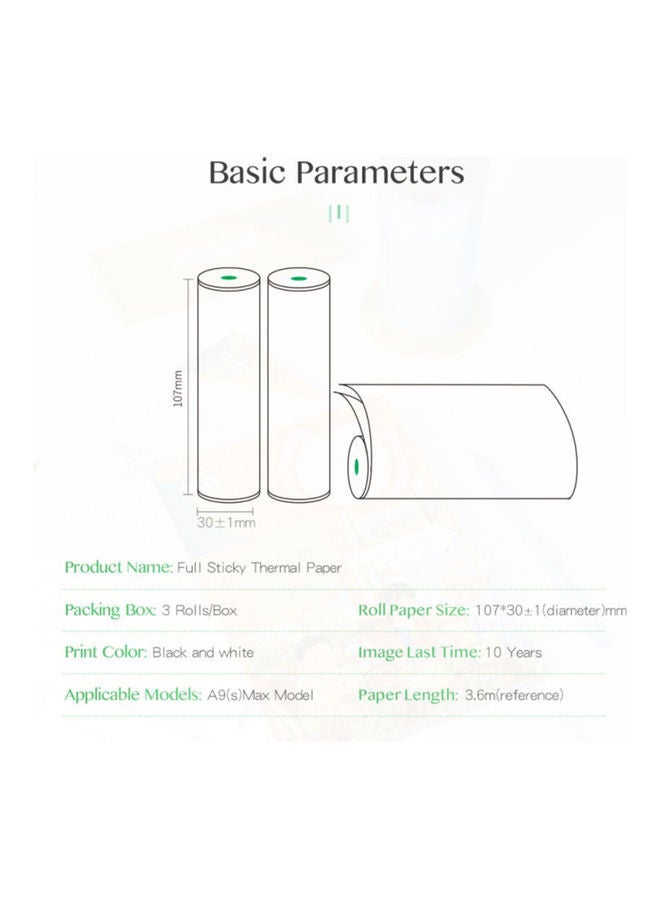 PeriPage Printable Self-Adhesive Thermal Paper White  - Image 4