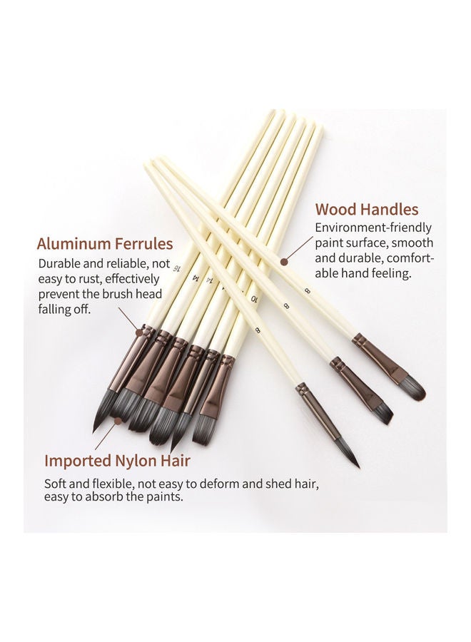 Generic 23-Piece Paint Brushes Set With Scraper And Storage Bag White/Grey/Silver  - Image 5