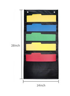 Generic Wall Hanging File Organizer Black  - Image 2