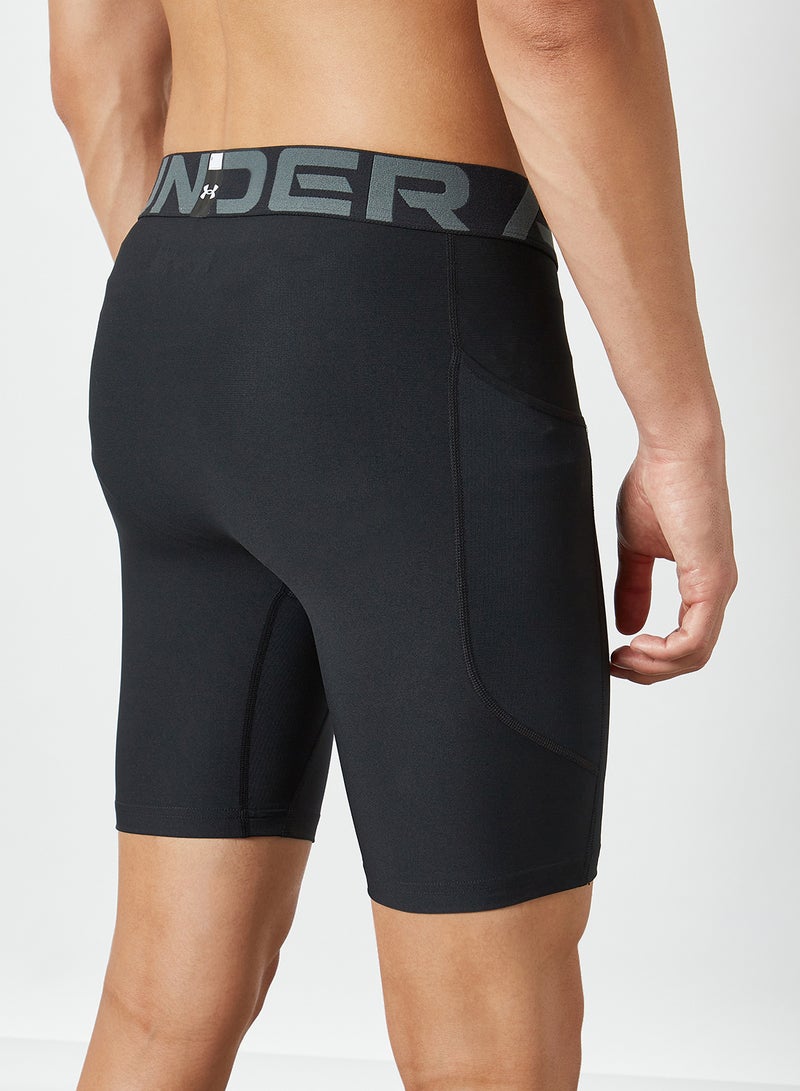 اندر ارمر شورت مطاطي هيت جير أرمور أسود - Image 2