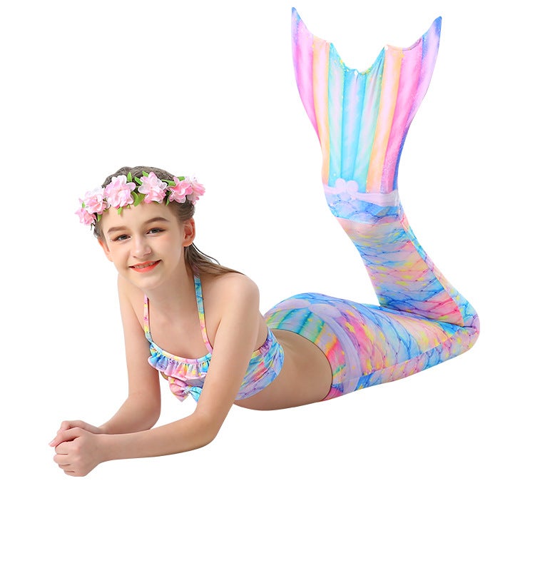 JOLLY 3-Piece Mermaid Swimming Suit With Bikini Set Multicolour  - Image 2