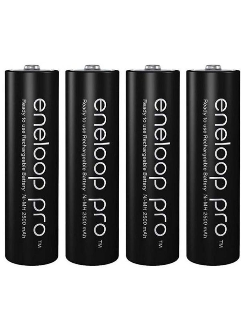 Panasonic - 2500.0 mAh Eneloop Pro AA High Capacity Ni-MH Rechargeable Batteries Black - Image 1