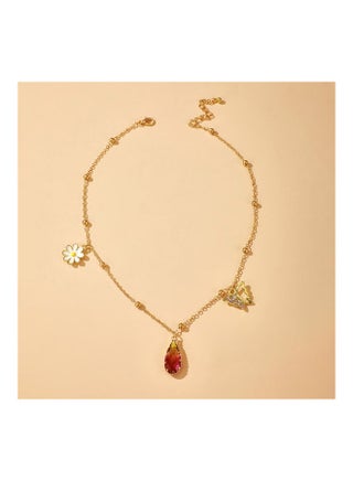 Marguerite Butterfly Pendant Clavicle Necklace - v1612505412/N41003401A_1