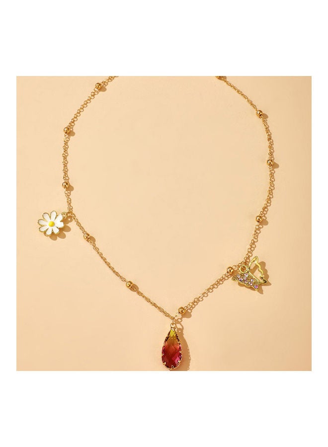 Marguerite Butterfly Pendant Clavicle Necklace