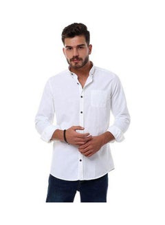 Full Sleeves Plain Buttoned White