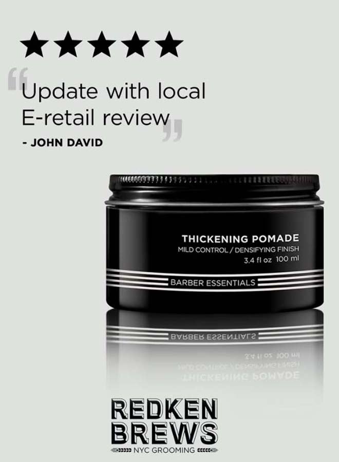 REDKEN - Brews Thickening Pomade Black/White 100ml - Image 1