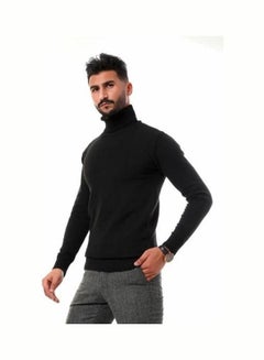Andora Knitted Ribbed High Neck Black  - Image 2