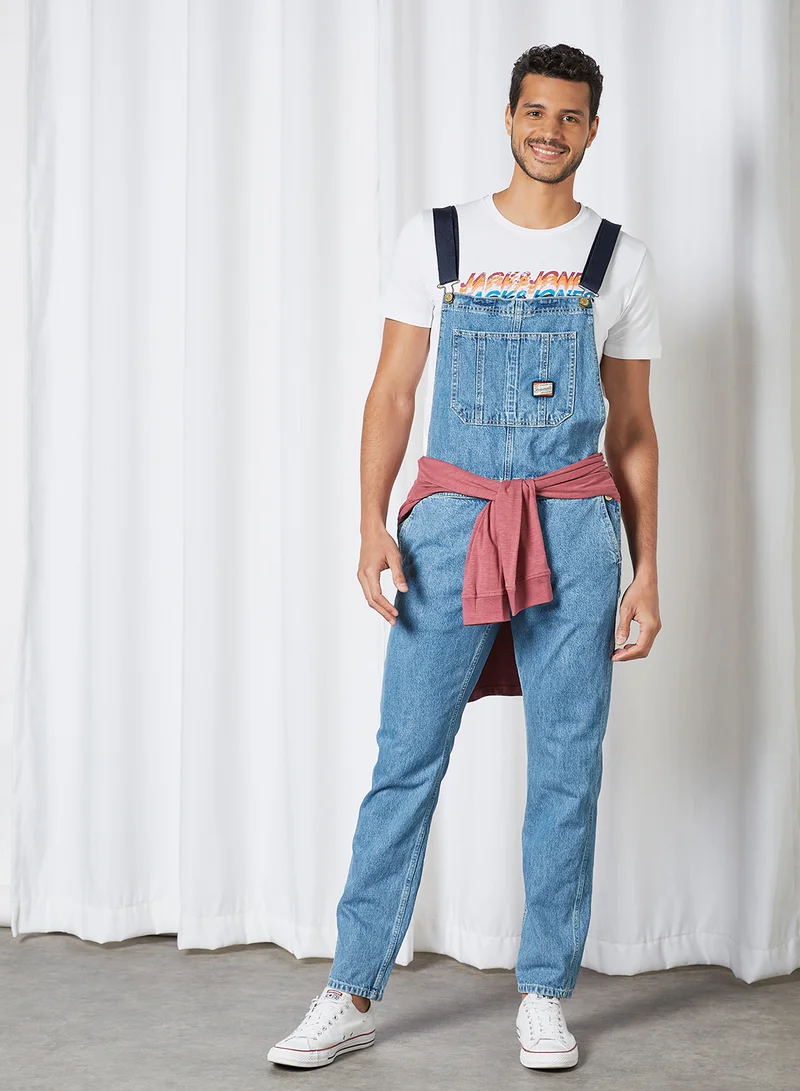 JACK & JONES Mike AM 185 Dungarees Blue Denim