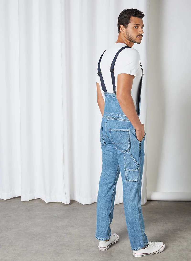 JACK & JONES Mike AM 185 Dungarees Blue Denim