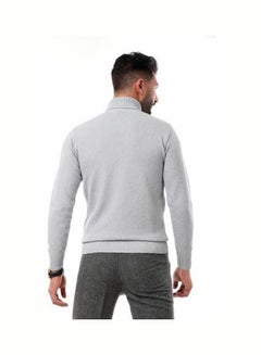 Andora Knitted Ribbed High Neck Grey  - Image 3