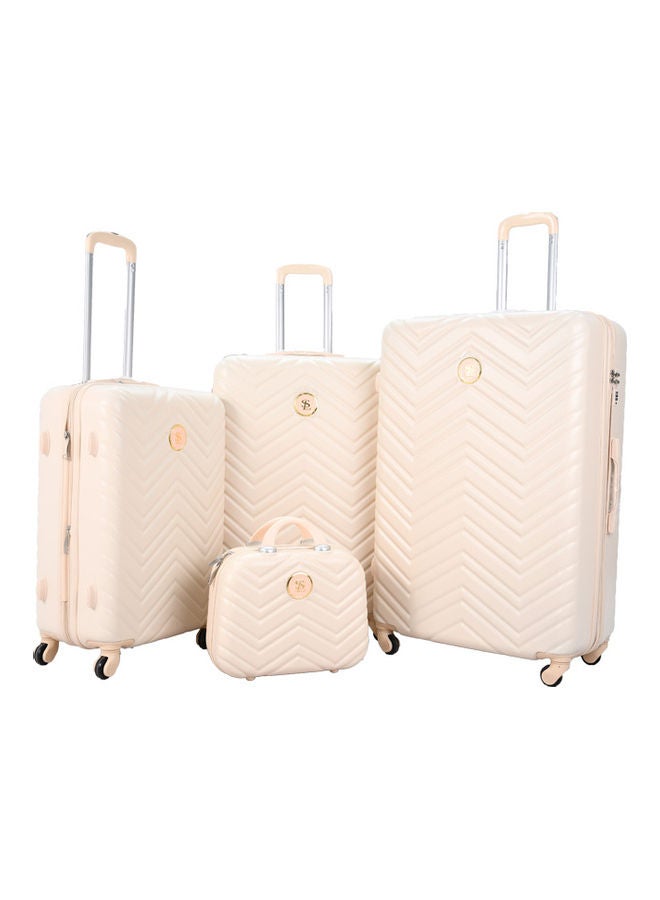 STAR LINE - 5 Pieces Star Line Luggage Trolley Bags Set Beige - Image 1