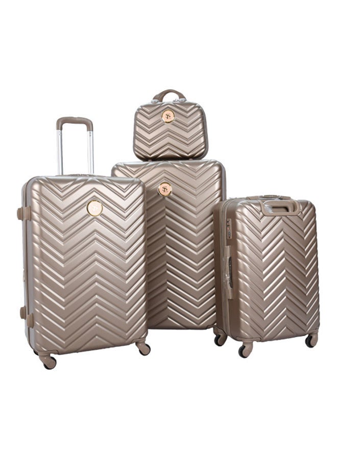 STAR LINE 5 Pieces Star Line Luggage Trolley Bags Set Gold - Image 2