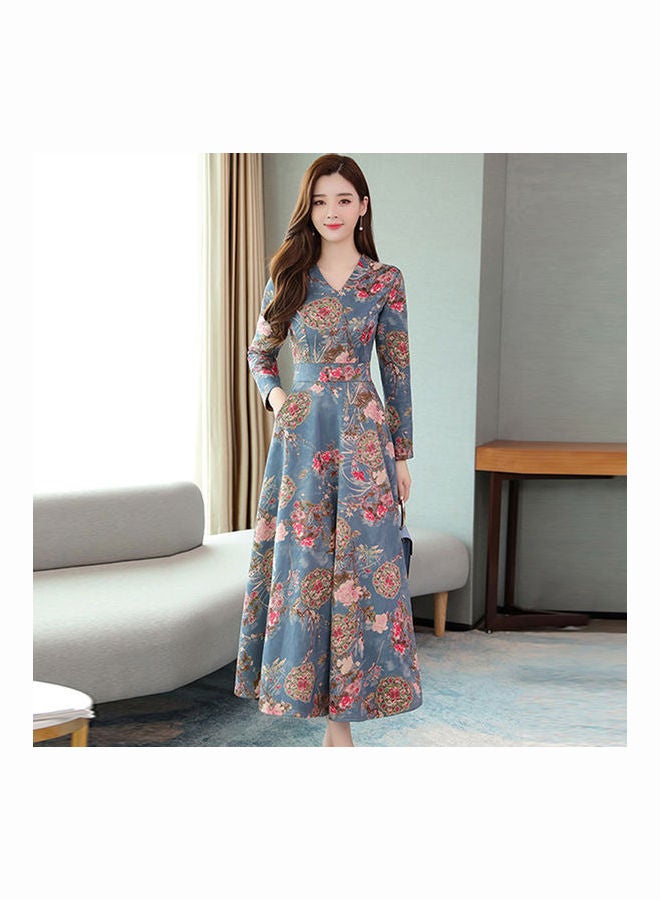 Autumn Winter Long Sleeve Dress Multicolour - Image 5