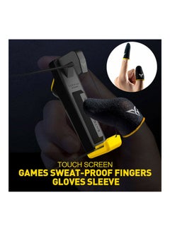 Generic 2-Piece Touch Screen Game Controller Finger Sleeve Set Black  - Image 2