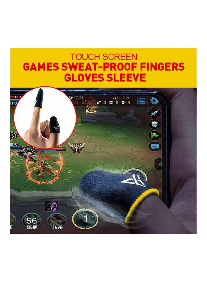 Generic - 2-Piece Touch Screen Game Controller Finger Sleeve Set Black - Image 1