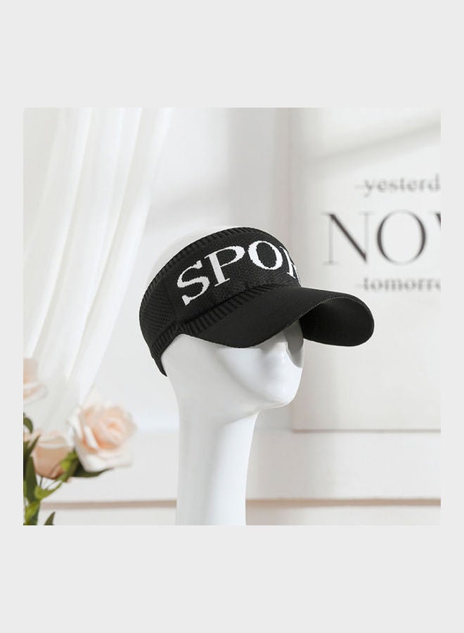 قبعة رياضية جيدة التهوية للركض أسود