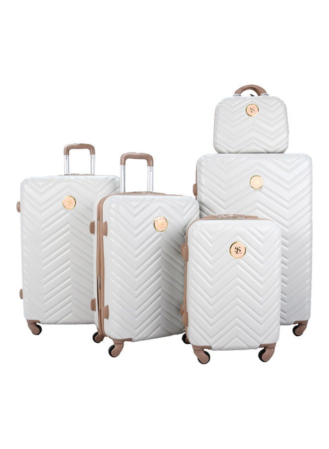 STAR LINE 5 Pieces Star Line Luggage Trolley Bags Set Beige/Khaki - Image 1