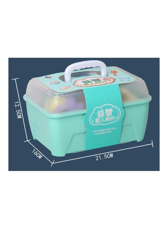 Generic - 13-Piece Multi-Shaped Baby Rattle Toy Set With Storage Box - Image 1