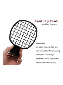 AnneFish Twist It Up Dirty Braid Curling Comb Black 18.5x12x0.6cm  - Image 2