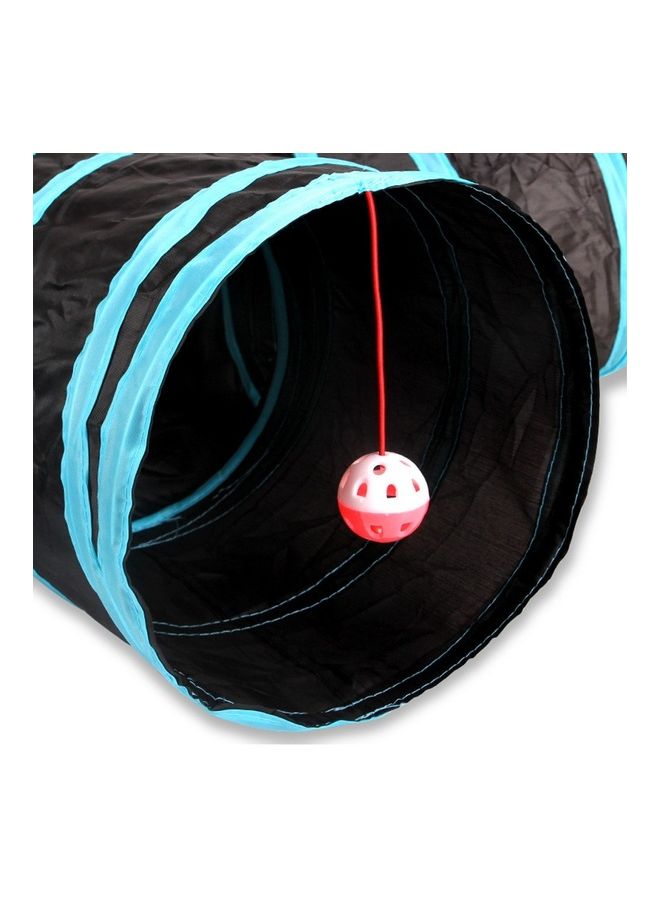 Cat Tunnel Toy 5 Way Tunnels Extensible Foldable Portable Durable Tunnel Toys With Bell black/blue 31 X 31 X 4cm - Image 4