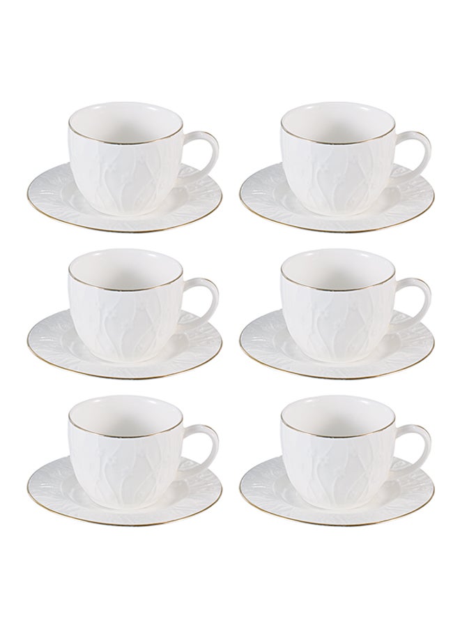 REEM - 12-Piece Cup With Saucer White 180ml - Image 1