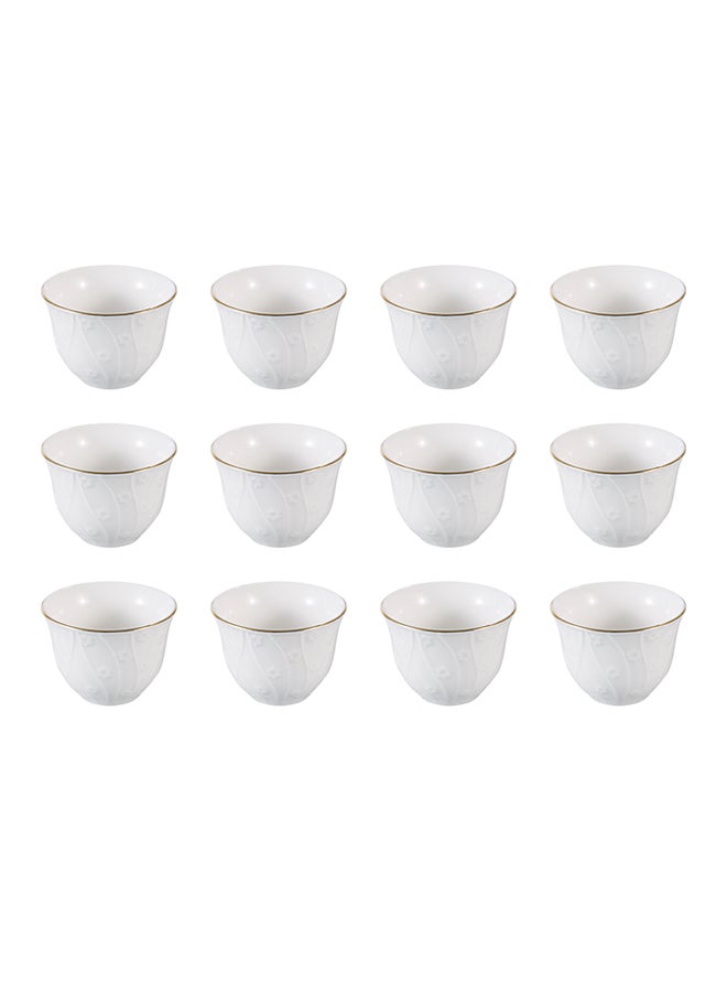 REEM 12-Piece Cawa Cup White 110ml - Image 1