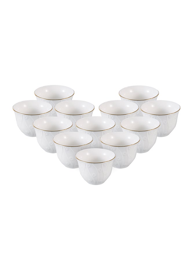 REEM 12-Piece Cawa Cup White 110ml - Image 2
