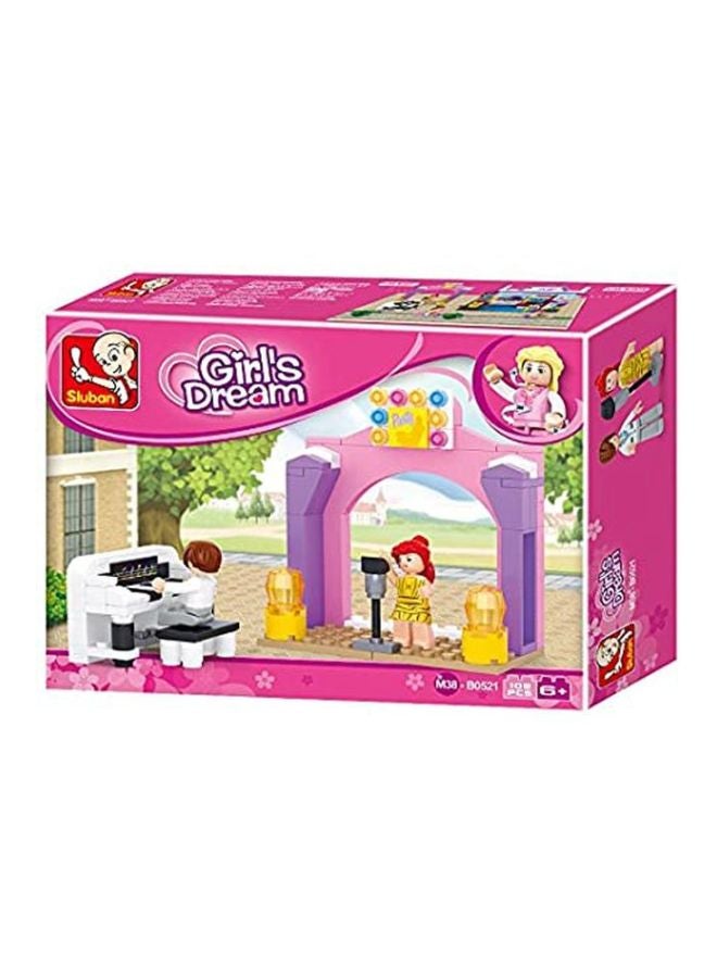 Sluban 6938242952914 109-Piece Dream Music Stage Building Blocks Set M38-B0521 6+ Years - Image 2