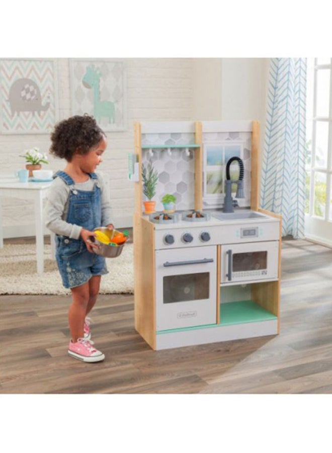 KidKraft - Let's Cook Wooden Play Kitchen 58.42x32x 89.41cm - Image 1
