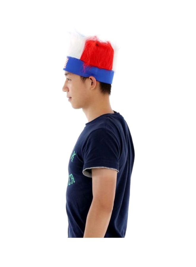 ANSELF American Flag Print Wig 27x20cm - Image 5