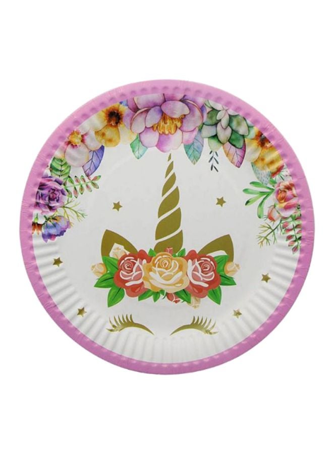 Beauenty 10-Piece Unicorn Party Supplies Paper Plates Set - Image 1