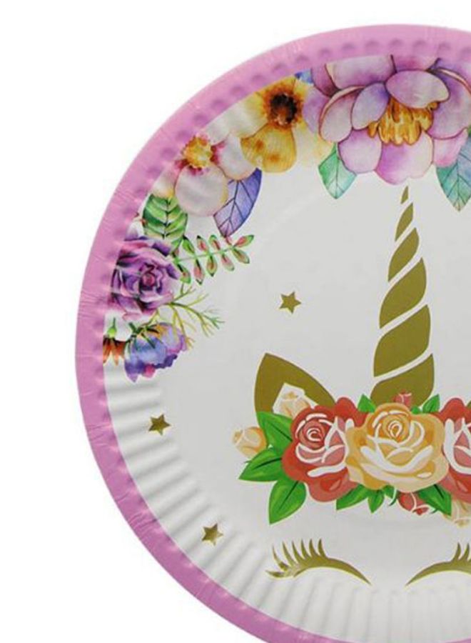 Beauenty 10-Piece Unicorn Party Supplies Paper Plates Set - Image 2