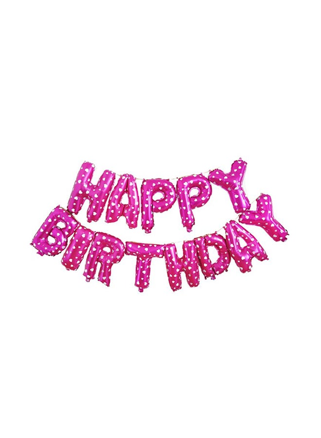 GOOTOY 13-Piece Happy Birthday Letters Foil Balloon Set 16inch 