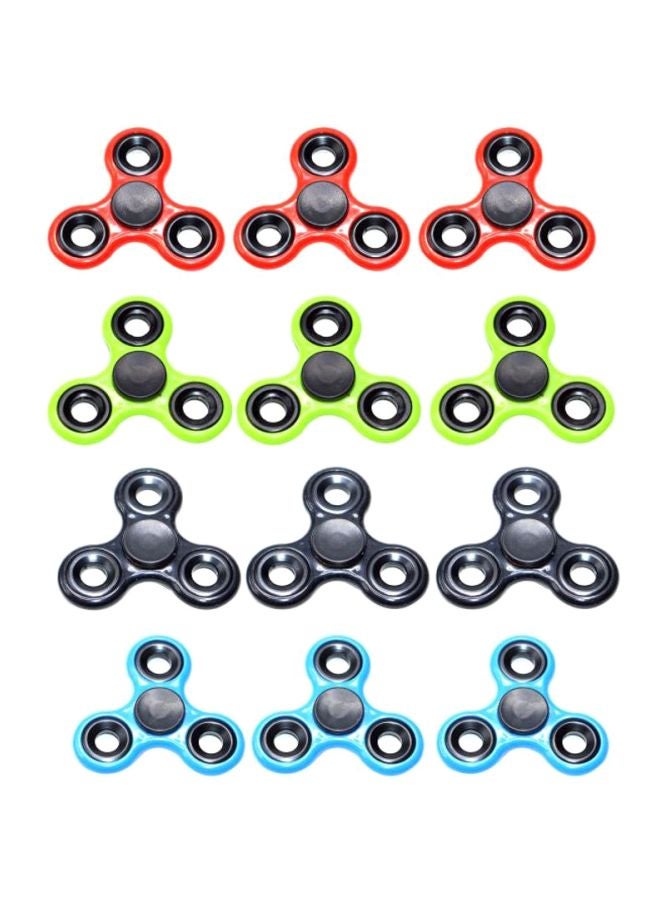 Cool Baby 12-Piece Plastic Fidget Spinner Set 6.5x0.65x6.5cm  - Image 1