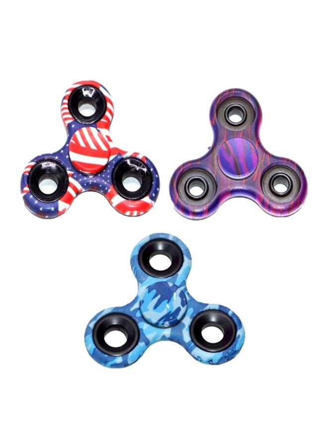 Cool Baby 3-Piece Plastic Tri-Hand Fidget Spinner Set DIA156MUT 6.5x0.65x6.5cm - Image 1