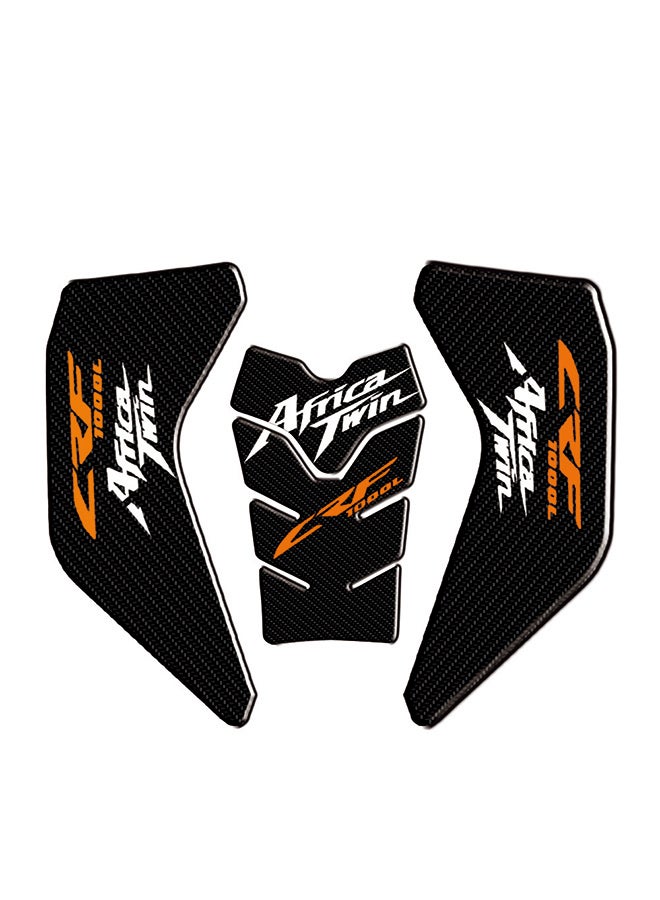 Generic Motorcycle Carbon Fiber Gas Oil Tank Pad Protector  - Image 2