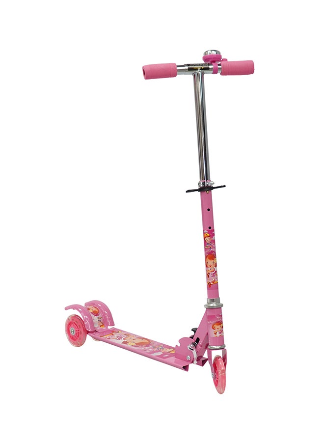 سكوتر بثلاث عجلات قابلة للطي وردي