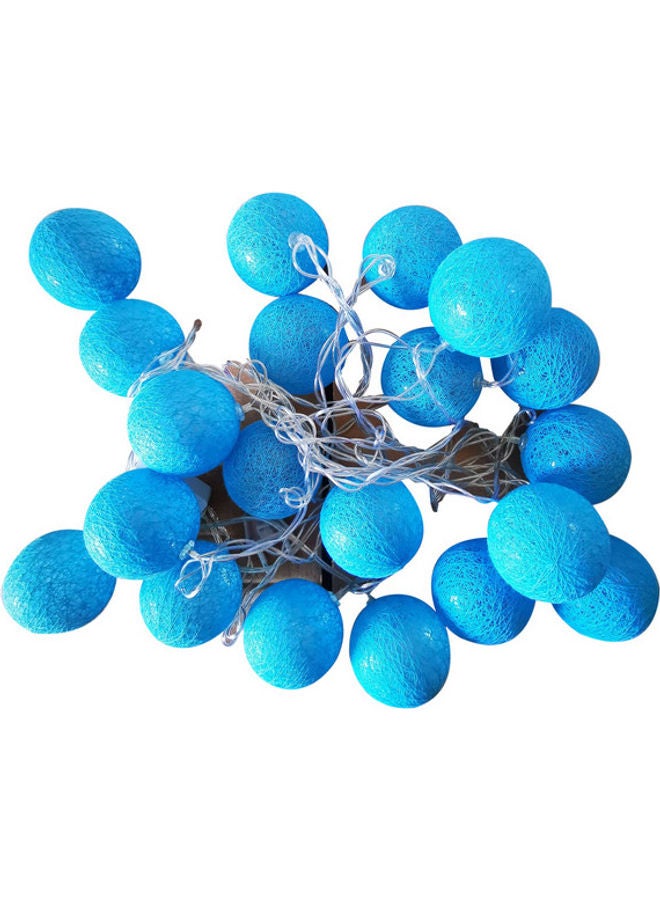 أسمات شريط إضاءة LED بتصميم كرات قطنية مكون من 20 مصباح LED . أزرق 6متر - Image 1