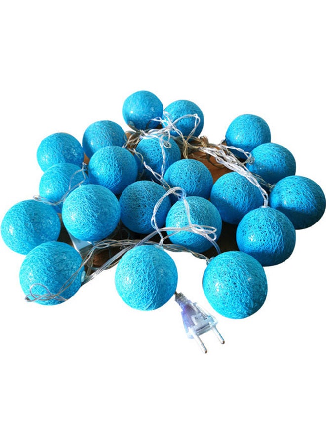 أسمات شريط إضاءة LED بتصميم كرات قطنية مكون من 20 مصباح LED . أزرق 6متر - Image 2